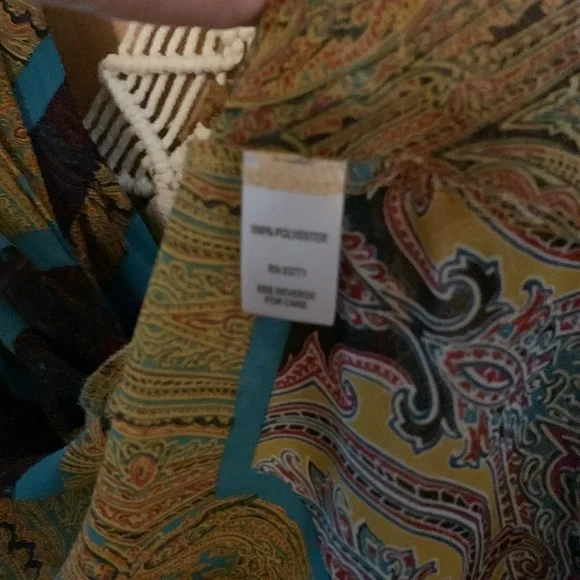 Kaktus Boho Mixed Print Kimono Size Large - Picture 5 of 8